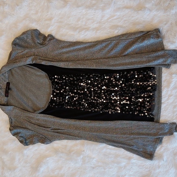 HEART & Soul sparkle short sleeved top size juniors Large - Picture 1 of 5